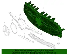 Решетка радиатора MB 118 880 09 02