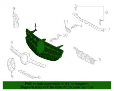 Решетка радиатора MB 253 888 83 00