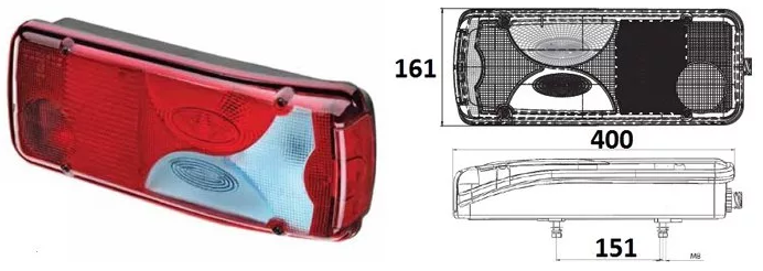 Фонарь задний ТЕХАВТОСВЕТ U025-02L