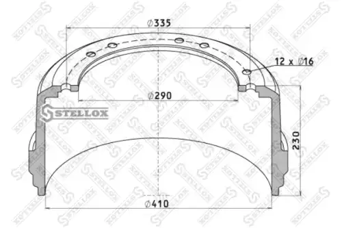 Тормозной барабан STELLOX 85-00117-SX