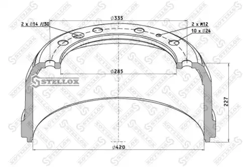 Тормозной барабан STELLOX 85-00152-SX