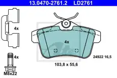 Тормозные колодки дисковые ATE 13.0470-2761.2