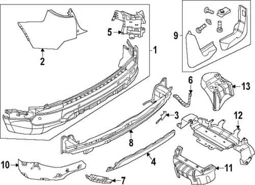 LR129383 ЗАГЛУШКА БАМПЕРА LAND ROVER