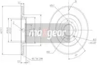 Тормозной диск MAXGEAR 191945 вентилируемый , передняя ось
