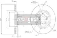 Тормозной диск MAXGEAR 190969 вентилируемый , передняя ось