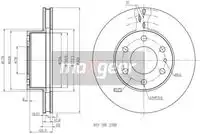 Тормозной диск MAXGEAR 191337 вентилируемый , передняя ось