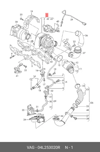 Коллектор выпускной VAG 04L253020R