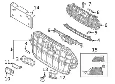 Решетка радиатора VAG 4M0853651ALRU6