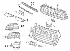 Решетка радиатора VAG 80A853651AEVAR