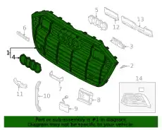 Решетка радиатора VAG 4K0853651JMX3