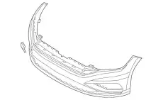 Облицовка бампера, грунтован. 17A807217KGRU VAG