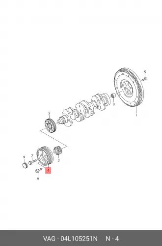 Шкив коленвала VAG 04L105251N