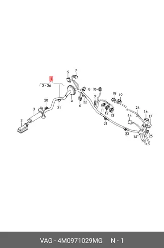 Жгут проводов двери 4M0971029MG VAG