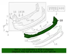 Спойлер, грунтован. 83A807521AGRU VAG