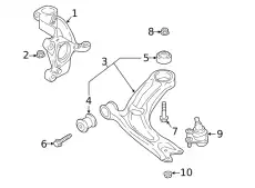 Рычаг подвески VAG 5QM407152B