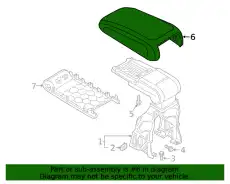 Подлокотник (иск. кожа), коричн. 83A864207A10A VAG