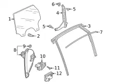 Стекло двери 83A845206A VAG