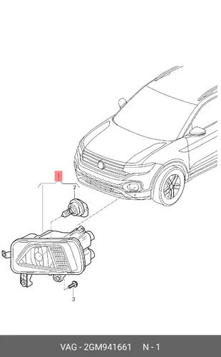 Фара противотуманная VAG 2GM941661