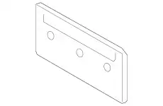 Панель номерного знака, чёрный satinschwarz 83A807287A9B9 VAG