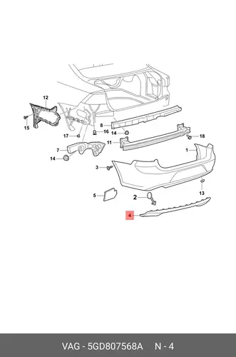 Насадка 5GD807568A VAG