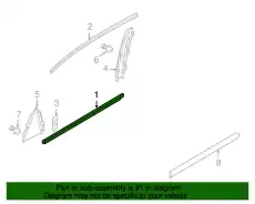 Уплотнитель паза стекла, чёрный 561839478B5AP VAG