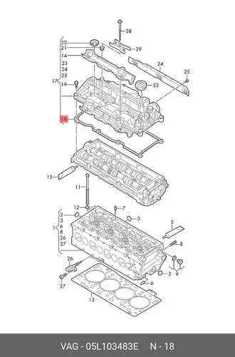Уплотнитель 05L103483E VAG