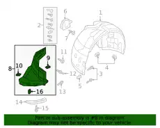Cпойлер колеса 8W0853888M VAG