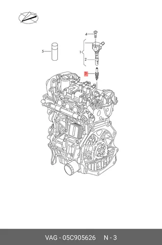 Cвеча зажигания 05C905626 VAG