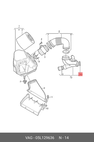 Манжетное уплотнение 05L129636 VAG