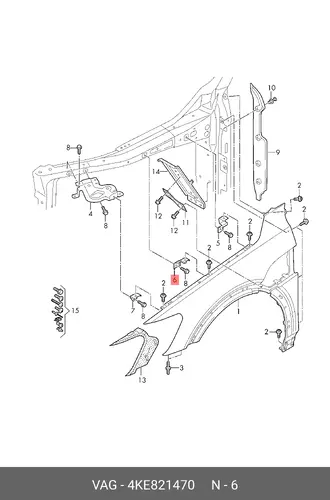 4KE821470 BRACKET VAG