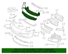 Bumper reinforcement 99150594300 PORSCHE