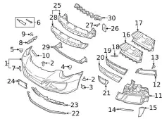Bumper reinforcement 99150594300 PORSCHE
