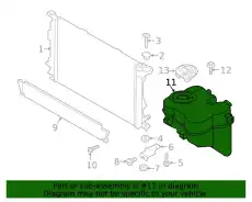 Coolant expansion tank 95B121407A PORSCHE