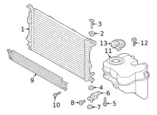 Coolant expansion tank 95B121407A PORSCHE