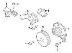 Coolant pump with sealing PAC121018A PORSCHE