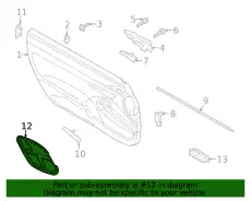 cover for door inner panel 992837916 PORSCHE