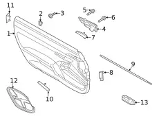 cover for door inner panel 992837916 PORSCHE