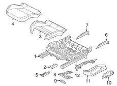 Cover for guide rail Black 971881479A1E0 PORSCHE