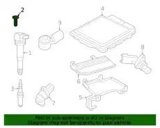 flat round head bolt PAF008776 PORSCHE