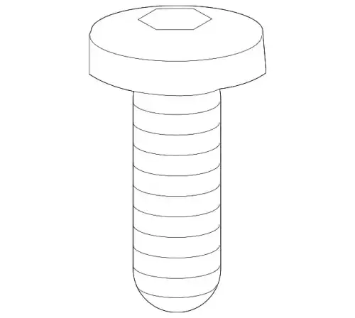 flat round head bolt PAF008776 PORSCHE