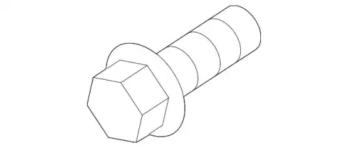flat round head bolt PAF008923 PORSCHE