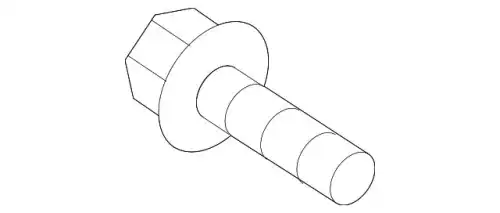 Hexagon bolt PAF008637 PORSCHE