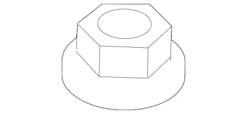 Hexagon collar nut self-lo PAF908088 PORSCHE