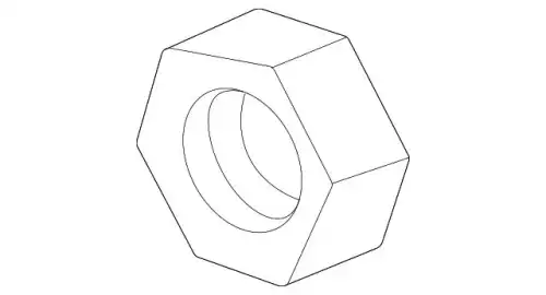 Hexagon nut 9A700857100 PORSCHE