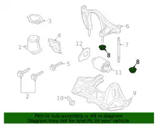 Hexagon nut PAF008660 PORSCHE