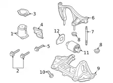 Hexagon nut PAF008660 PORSCHE