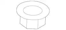 Hexagon nut PAF008868 PORSCHE