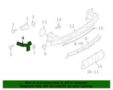 Retainer for bumper 9Y0807375 PORSCHE