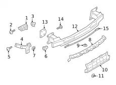 Retainer for bumper 9Y0807375 PORSCHE