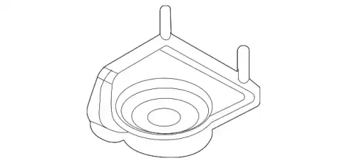 Shock absorber bearing 9P1513353 PORSCHE